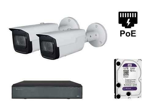 2M Starlight IP Camera - KIT2-XS-IPCV830SAW-2-EPOE