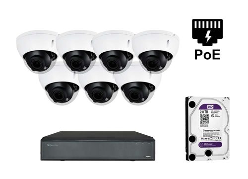 X-Security IP Dome Camera - KIT7-XS-IPD844ZSWH-4P