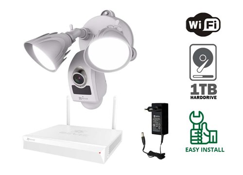 EZVIZ WiFi Floodlight Camera - KIT1-EZ-CS-LC1-A0-1B2WPFRL