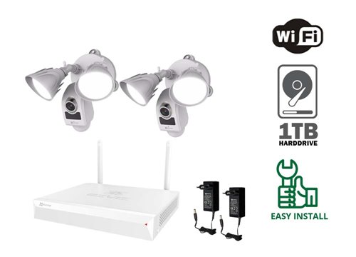 EZVIZ WiFi Floodlight Camera - KIT2-EZ-CS-LC1-A0-1B2WPFRL