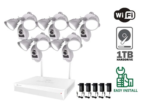 EZVIZ WiFi Floodlight Camera - KIT5-EZ-CS-LC1-A0-1B2WPFRL