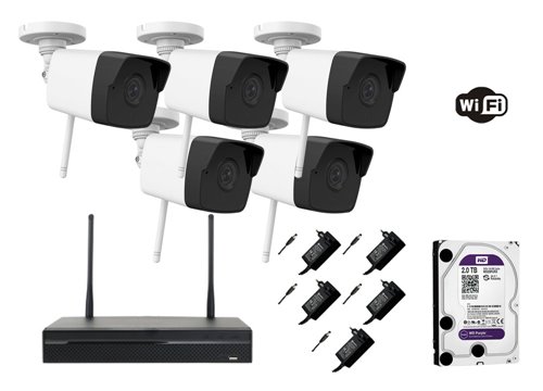 2 MP WiFi IP Camera - KIT5-HWI-B120-D/W