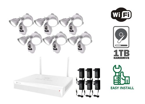 EZVIZ WiFi Floodlight Camera - KIT6-EZ-CS-LC1-A0-1B2WPFRL