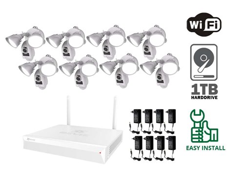 EZVIZ WiFi Floodlight Camera - KIT8-EZ-CS-LC1-A0-1B2WPFRL