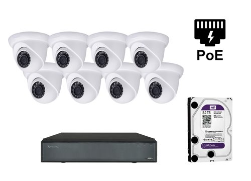 5 MP X-Security IP Camera - KIT8-XS-IPDM741WH-5